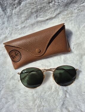 RayBans Rb3447 Round Metal Sunglasses With Case